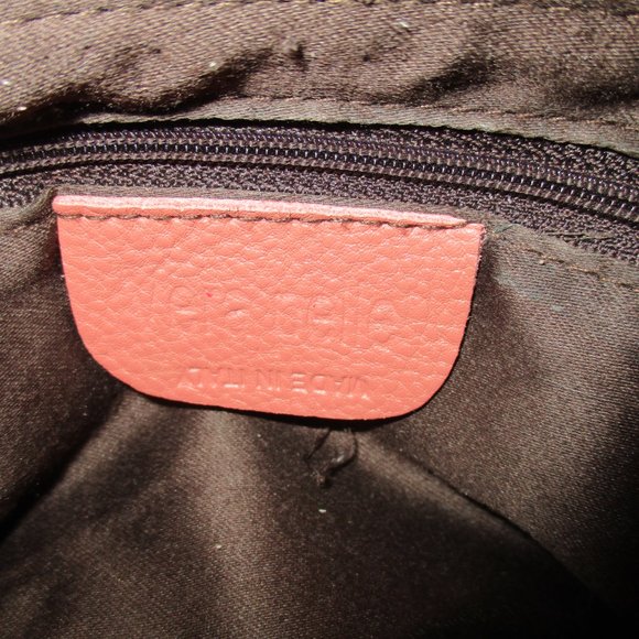 *Vera Pelle Color-Blocked 2-Way Satchel Shoulder Bag - Picture 7 of 9